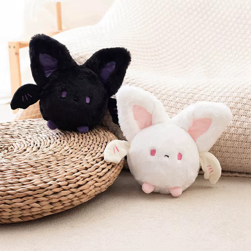 DOYOUDO Runde Fledermaus Plüsch, Weiß, 20 cm - Bild 2