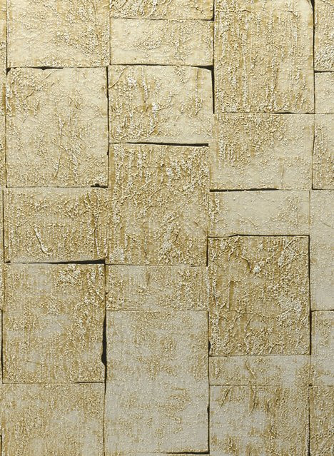 Arte International Wallpaper Gilded Heritage in Warm Silver und Beige mit geometrischem Abstract-Muster aus Vinyl - Bild 1