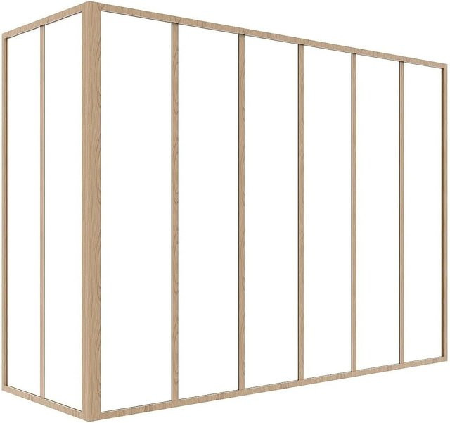 Vente-unique Glaswand Bayview in Naturfarben Hell mit Aluminiumrahmen, B/H: 180 x 60 cm - Bild 1
