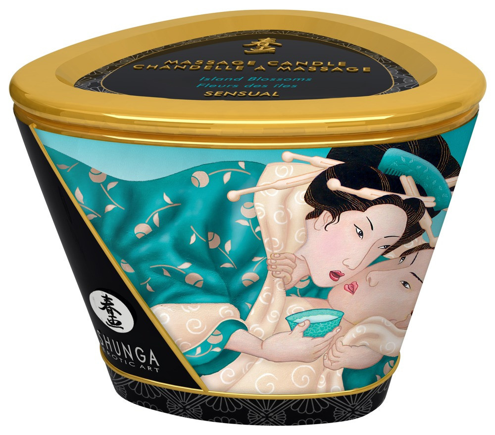 Shunga Massage Candle Island Blossoms Öl, 170 ml, Unisex - Bild 2