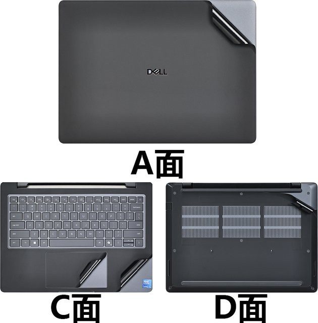 Laptop Vinyl Aufkleber Abdeckung in Schwarz und Transparent für Dell Pro 13 Plus, Pro 14, Pro 16 und weitere Modelle - Bild 1