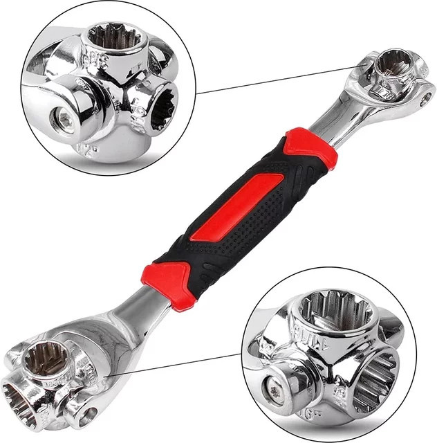 WOZOBUY 8-in-1 Multifunktions-Steckschlüssel-Set mit rutschfestem Griff und drehbarem Knochen-Design als Universalschlüssel - Bild 1