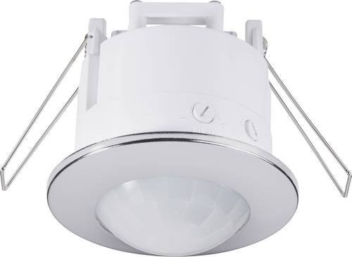 Renkforce 1289331 Einbau PIR-Bewegungsmelder 360 Grad Relais in Chrom und Weiß IP20 - Bild 1