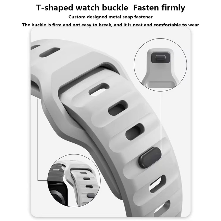 Silikonarmband für Apple Watch, Weiß, Unisex - Bild 1