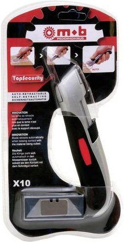 MOB Cuttermesser TOPSECURITY mit 2K-Griff in Schwarz, 25 mm - Bild 1