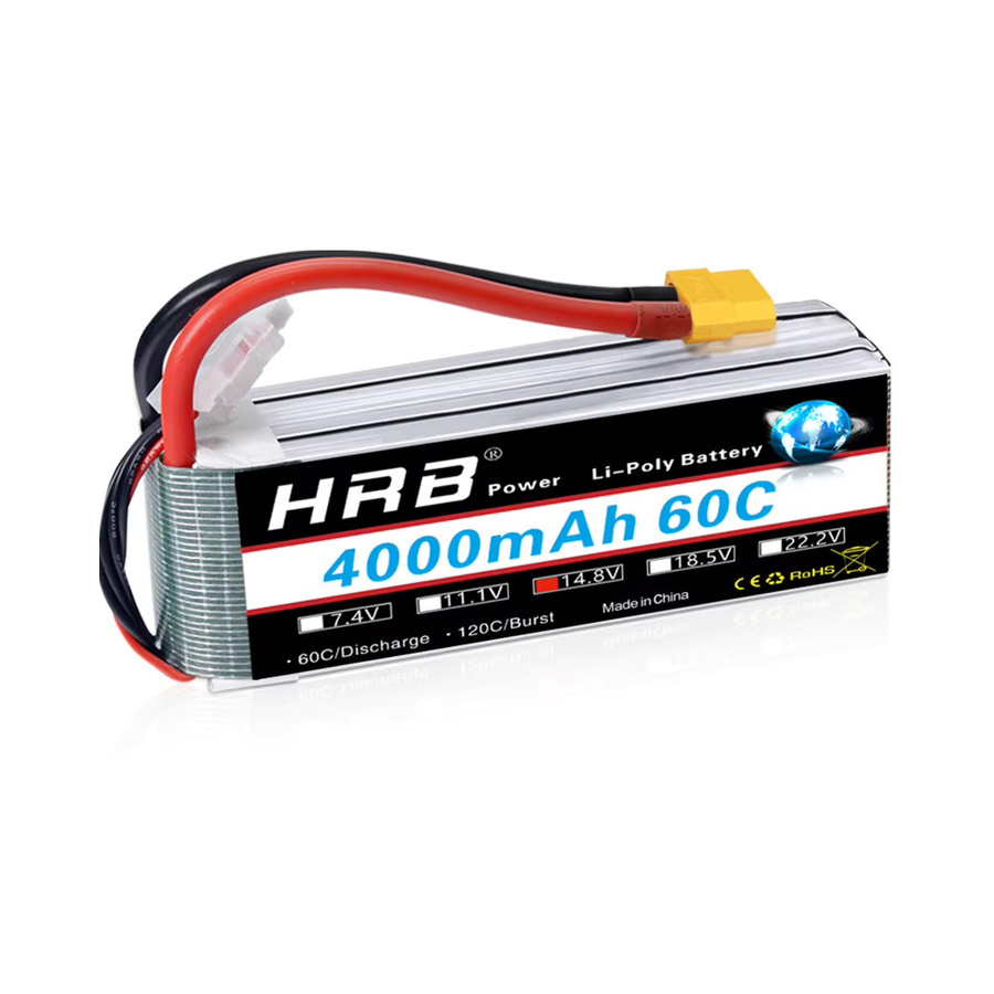 HRB 4S LiPo Akku 14,8 V 4000 mAh 60C mit XT60 Stecker für RC Auto Lkw Flugzeug Drohne und Boot - Bild 6