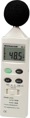 Monacor Schallpegel-Messgerät SM-2 in Weiß, Messbereich 35 - 100 dB, Frequenzbereich 31,5 Hz - 8000 Hz - Bild 1