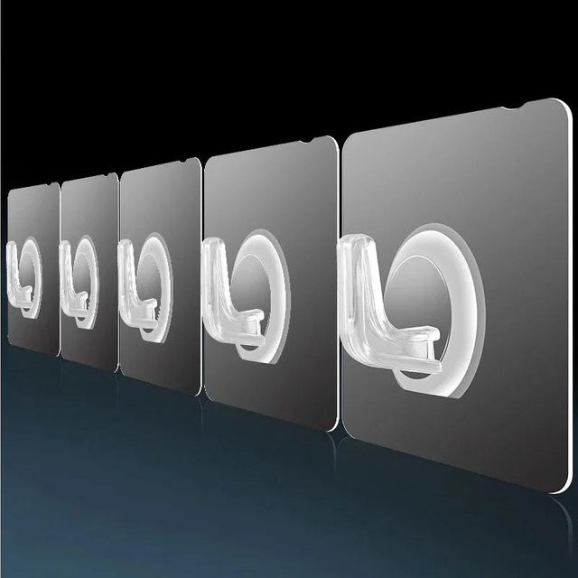 Transparente selbstklebende Wandhaken aus Kunststoff für Küche und Badezimmer, 5er Set von Household supplies MH - Bild 1