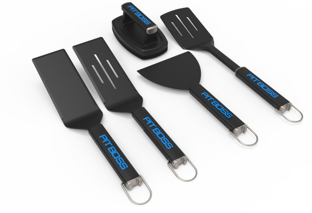 PIT BOSS Grillbesteck Set ULTIMATE 5teilig Plancha Tool Set in Schwarz - Bild 1