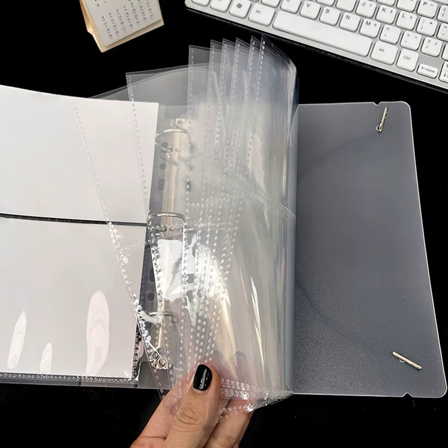 Transparentes A5 Ringbuch Fotoalbum mit PP-Innenseitenhüllen für DIY-Fotokarten und Sammelkarten - Bild 3