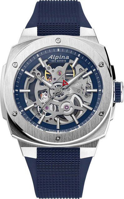 Alpina Herrenuhr Automatik, Edelstahl, Blau, 41 mm, 20 ATM - Bild 1