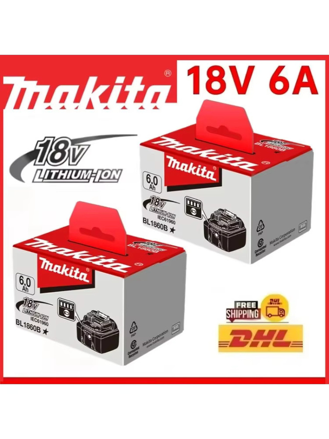 Makita Ersatz-Lithium-Akku für 18 V Geräte, kompatibel mit BL1830B, BL1850B, BL1850, BL1840, BL1860 und BL1815, Kapazität 5 Ah oder 6 Ah - Bild 7