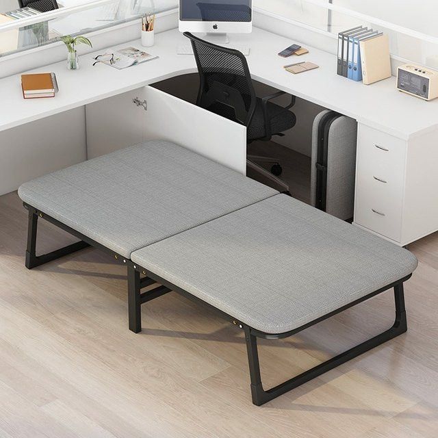 LIUSHADUOLA Gepolstertes Klappbett in Grau mit Hartbrett für Büro und Haushalt - Bild 1