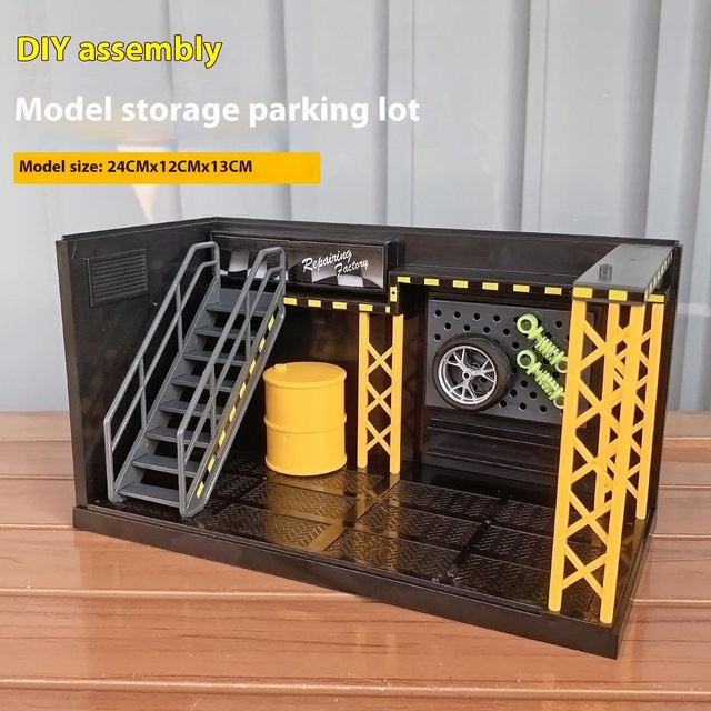 Linyi toy car Reparaturwerkstatt Parkplatz, Fahrzeuge, 1:24, ab 14 Jahre - Bild 1