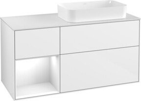 V&B Waschtischunterschrank Finion in Weiß lackiert, Breite: 120 cm, Tiefe: 50,1 cm, Höhe: 50,1 cm - Bild 1