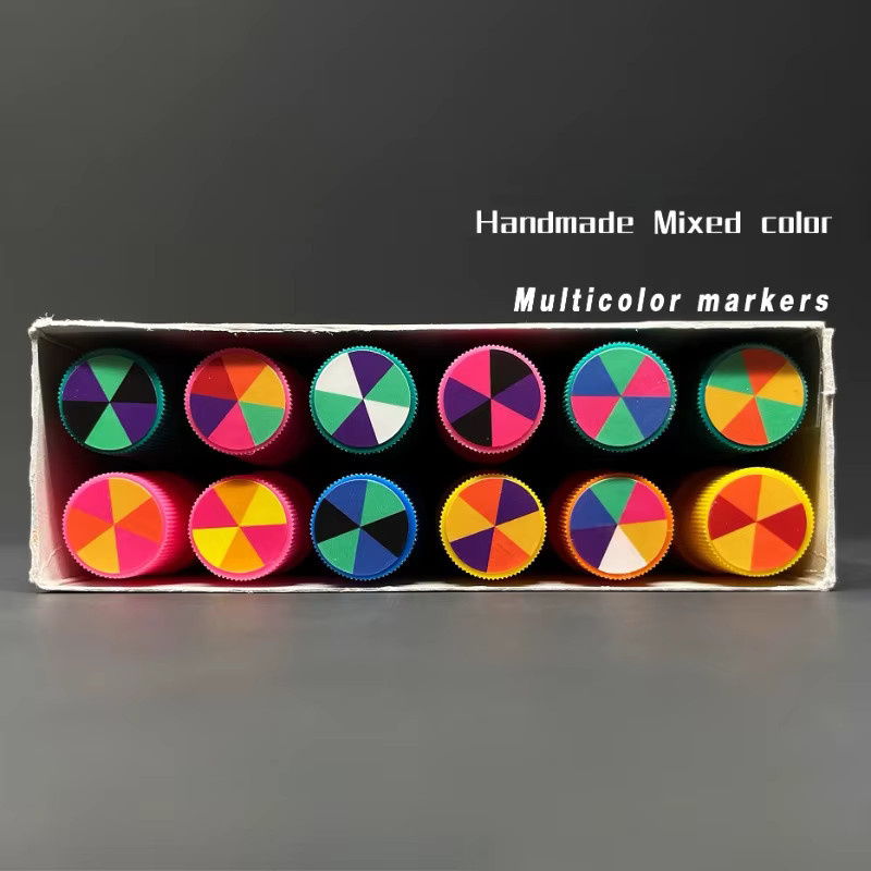 Wasserfester Ölbasierter Permanent Marker in Regenbogenfarben für Kunsthandwerk und DIY-Projekte mit Bullet-Spitze - Bild 3