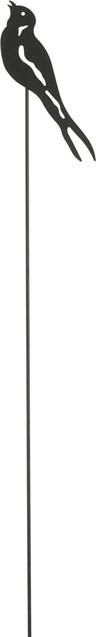 Mica Decorations Gartenstecker Schwalbe Schwarz Metall B/T/H: 15 x 0,5 x 115 cm - Bild 1