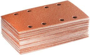Starcke Schleifpapier-Set für Exzenterschleifer, 50-teilig, 8-fach Lochung, Körnung: 100, B: 18,5 cm, H: 9,3 cm - Bild 1