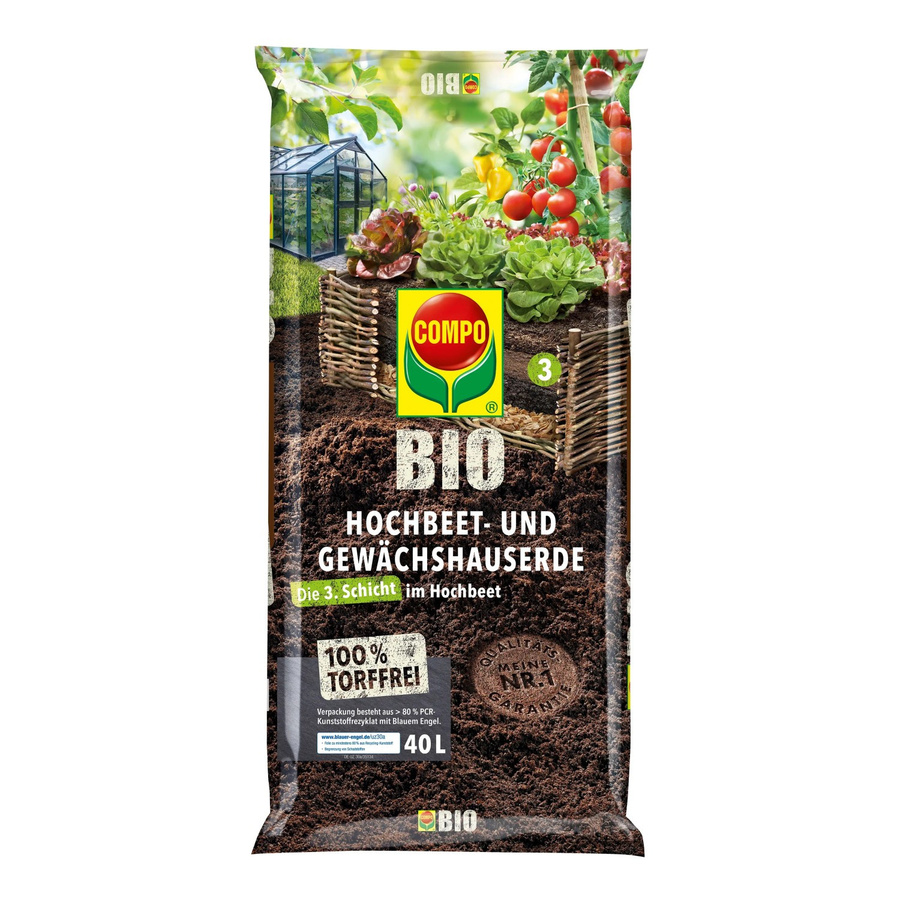 Compo Bio Torffreie Hochbeet- und Gewächshauserde mit Holzfasern - Bild 2