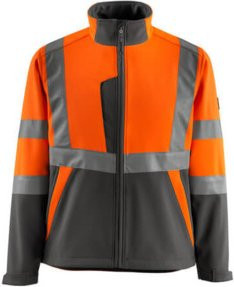 Mascot Kiama Softshell Jacke EN ISO 20471 Klasse 2 in Hi-Vis Orange/Dunkelanthrazit Größe 2XL - Bild 1