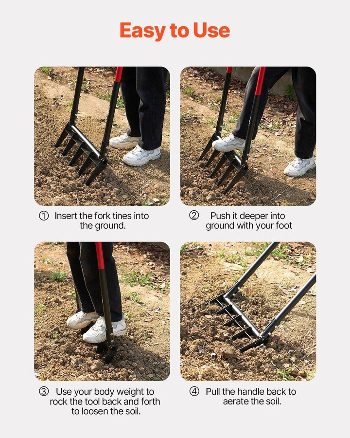 Buying Solutions MB Mistgabel mit 5 Zinken aus Mangan-Stahl und Fiberglas für die Gartenarbeit - Bild 3