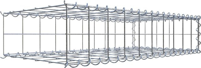 Gabiona Gabione-Anbaukorb Typ 2 aus Stahl in Silbergrau, B/T/H: 100 x 20 x 50 cm, Maschenweite 10 x 10 cm - Bild 1