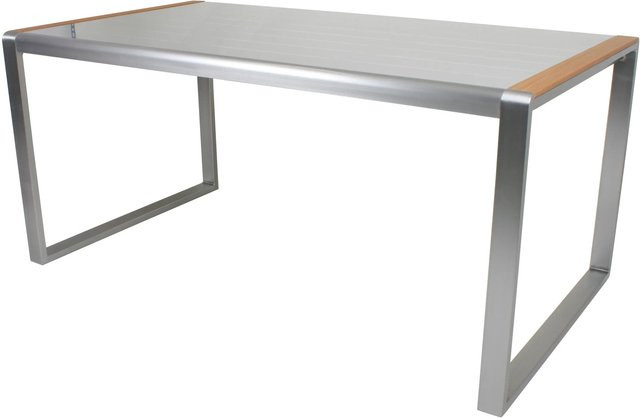 Garden Pleasure Gartentisch AVA rechteckig in Silber aus Aluminium und Glas, Breite: 160 cm, Tiefe: 90 cm - Bild 1