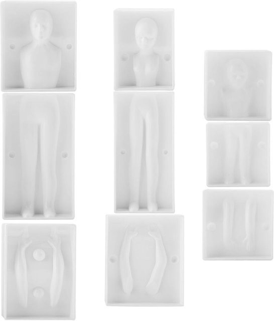 CosyHome 3D Menschenförmiges Familien-Set Fondant Kuchenformen für DIY Gebäck und Backdekoration in Weiß - Bild 1