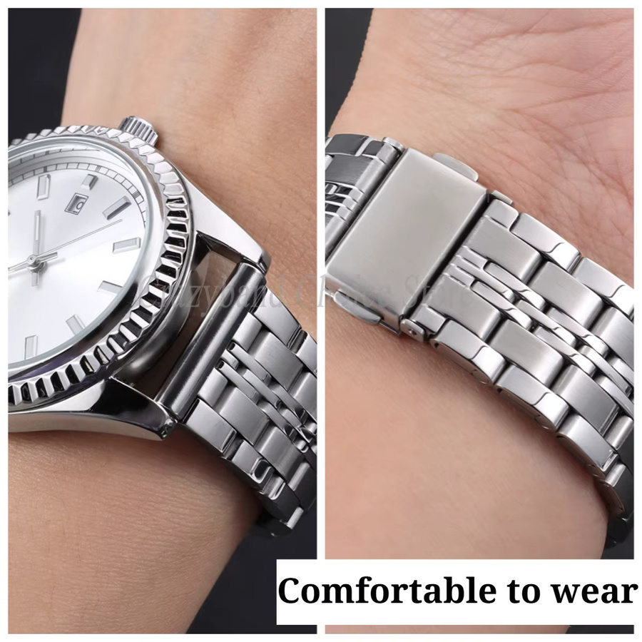 Uhrenarmband Edelstahl, Silber, crazyband - Bild 3
