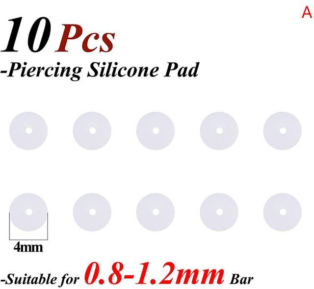 Dream nylon Silikon Piercing Schmuck Heilung Discs, 4mm, 10 Stück, Unisex - Bild 1