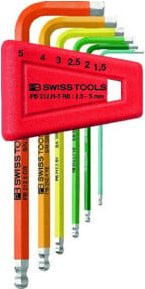 PB Swiss Tools Winkelschraubendreher-Set 6-teilig im Kunststoffhalter, Multicolor, 1,5-5mm - Bild 1
