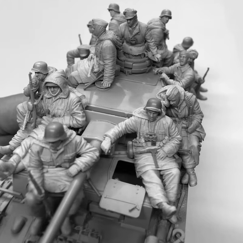 JIJIE Panzersoldaten-Set, Modellbausatz, Maßstab 1:35, Militär - Bild 2