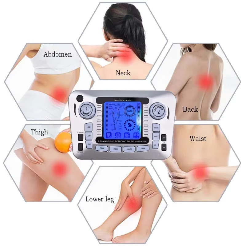 Raiuleko Elektronisches Pulsmassagegerät mit TENS und EMS zur Muskelstimulation und Akupunktur - Bild 2