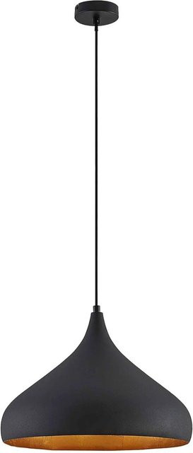 Arcchio Pendelleuchte Lunus Modern aus Metall in Schwarz und Gold, 1-flammig, E27, B/T/H: 60,0 x 40,5 x 230,0 cm - Bild 1