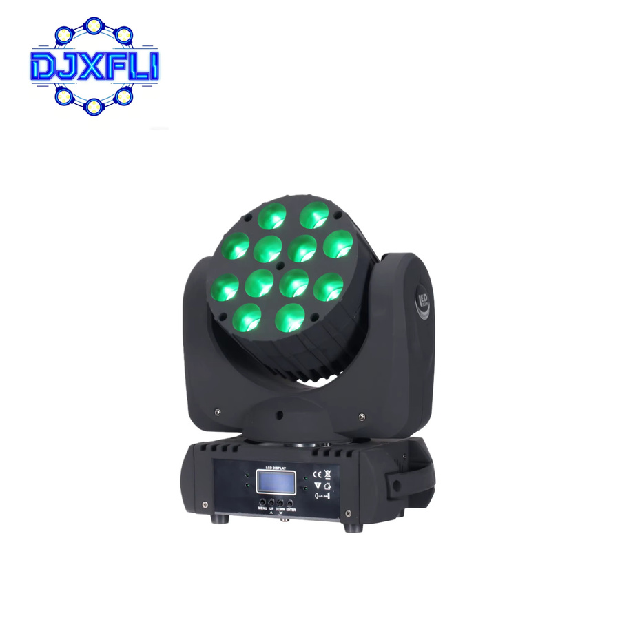 DJXFLI LED Beam RGBW 12x12W Wash Moving Head Bühnenlicht für professionelle Party- und DJ-Beleuchtung - Bild 7