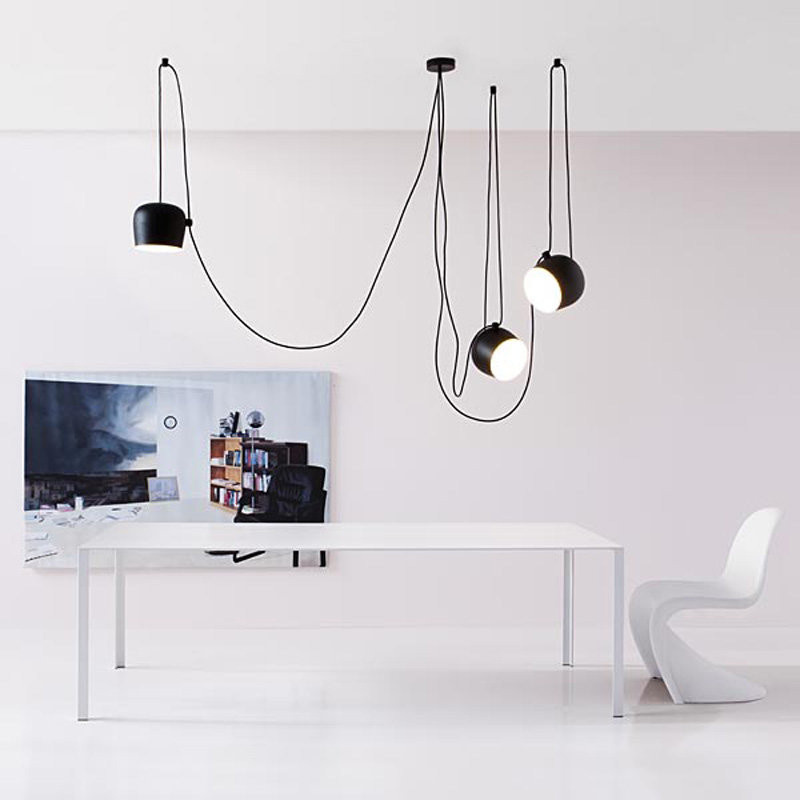 Flos Aim Small LED-Pendelleuchte Schwarz dimmbar und verstellbar - Bild 4