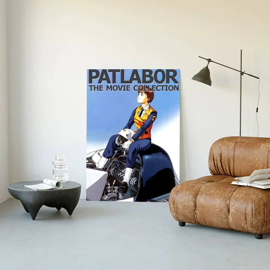 Klassisches Patlabor Anime Poster mit Aufkleberdruck, wasserfeste Wandkunst aus Papier, Mehrfarbig, B/H: 15 x 15 cm - Bild 5