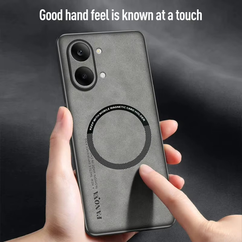 Luxuriöse Retro-Schafsleder-Schutzhülle für Xiaomi POCO X8 Pro Max X7 F8 Ultra F7 M8 Pro M7 mit Magnetfunktion in Gelb - Bild 3