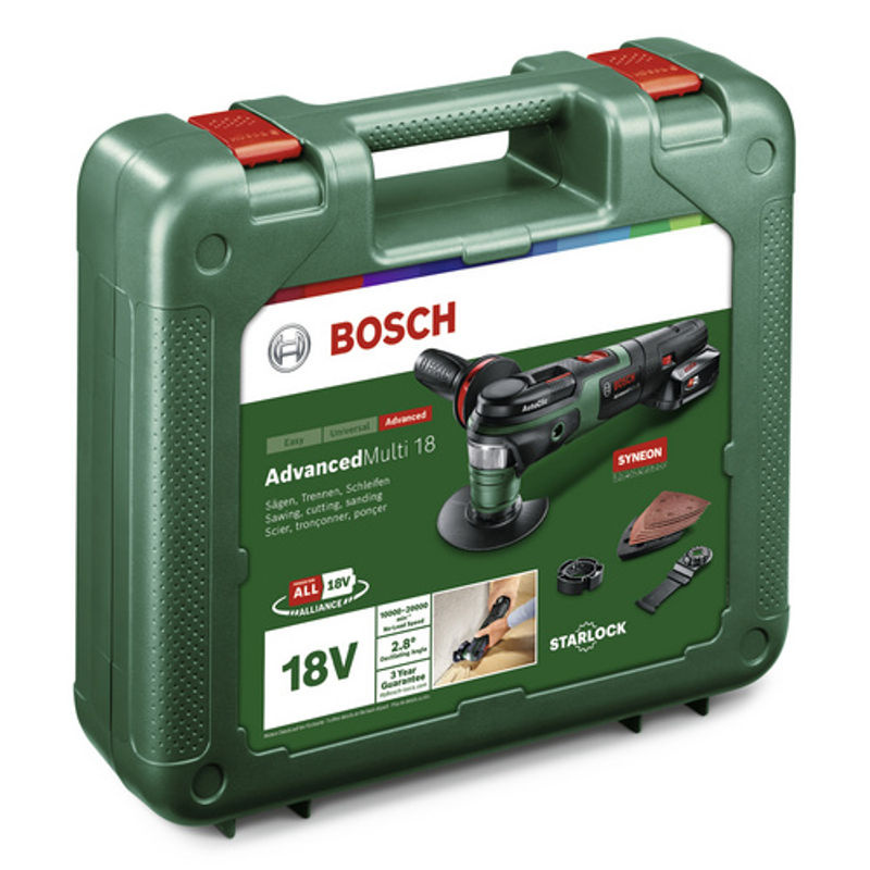 Bosch AdvancedMulti 18 Akku-Multifunktionswerkzeug mit 20000 U/min und 1 x PBA 18V 2.5 Ah Akku in Grün/Schwarz - Bild 3