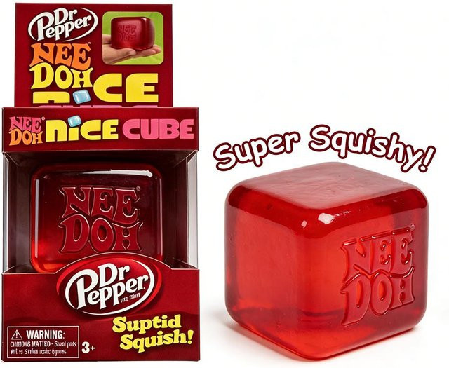Dr Pepper NeeDoh Nice Cube Squishy, Knetwürfel, black - Bild 1