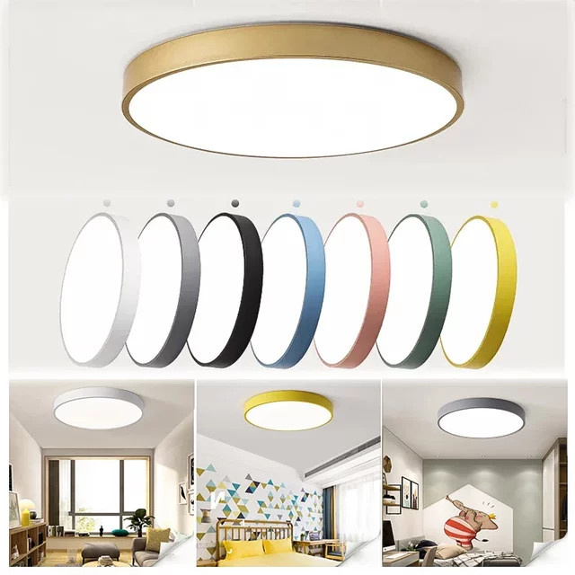 DAMIASMIL Moderne LED-Deckenleuchte in Weiß, runde Deckenlampe für Wohnzimmer, Esszimmer, Flur und Schlafzimmer - Bild 1