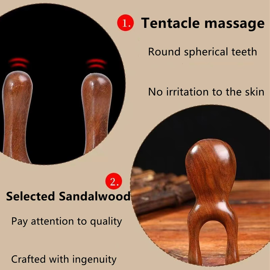 MBaowant Gua Sha Massage Werkzeug aus Holz, Unisex, für Augen und Gesicht - Bild 4