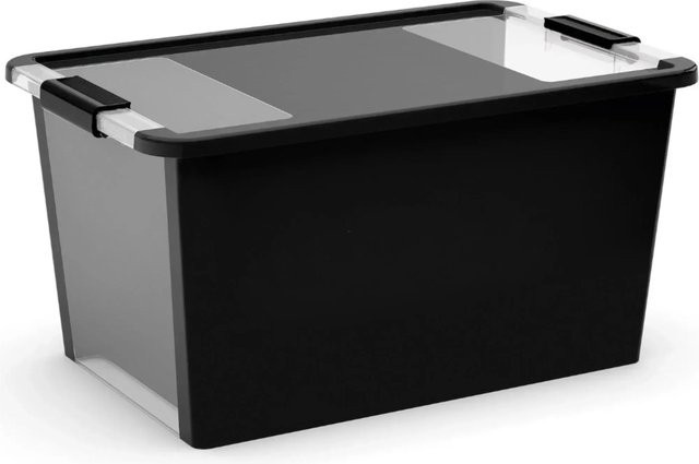 PROREGAL Aufbewahrungsbehälter mit Deckel, Schwarz, 40 Liter, H x B x T: 28 x 55 x 35 cm - Bild 1