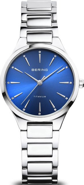 Bering Damenuhr, Titanium, Quarz, Blau, 30 mm, 10 ATM - Bild 1