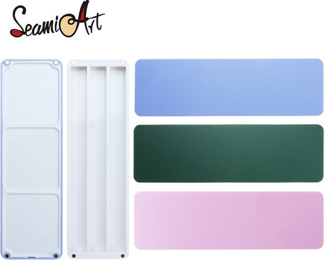 SeamiArt Jenga Aquarell-Etui aus Kunststoff, bunte Malbox für halbe Aquarellpfannen, Gouache und Acryl - Bild 1