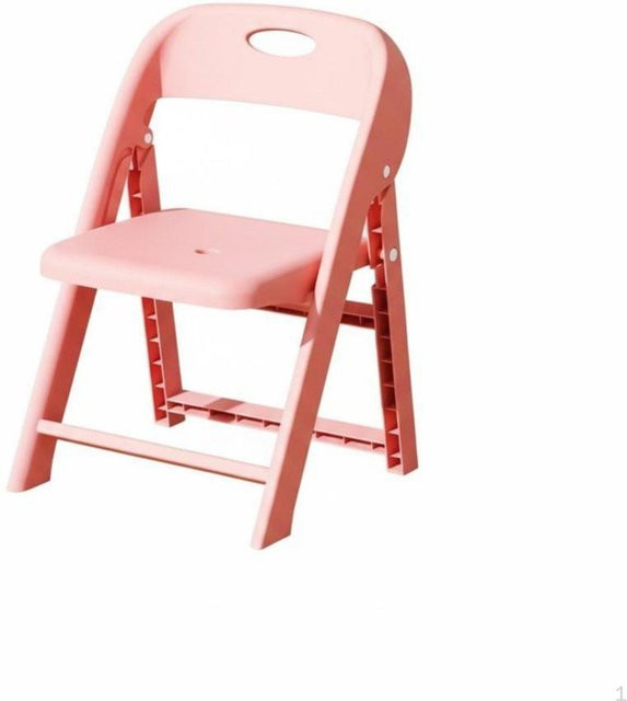 Klappbarer Duschhocker HomeVibe Haus mit Rückenlehne in Pink, rutschfester Badezimmerhocker für Senioren - Bild 1
