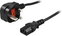 BlueWalker Netzkabel mit UK-Netzstecker und C13 Anschluss in Schwarz - Bild 1