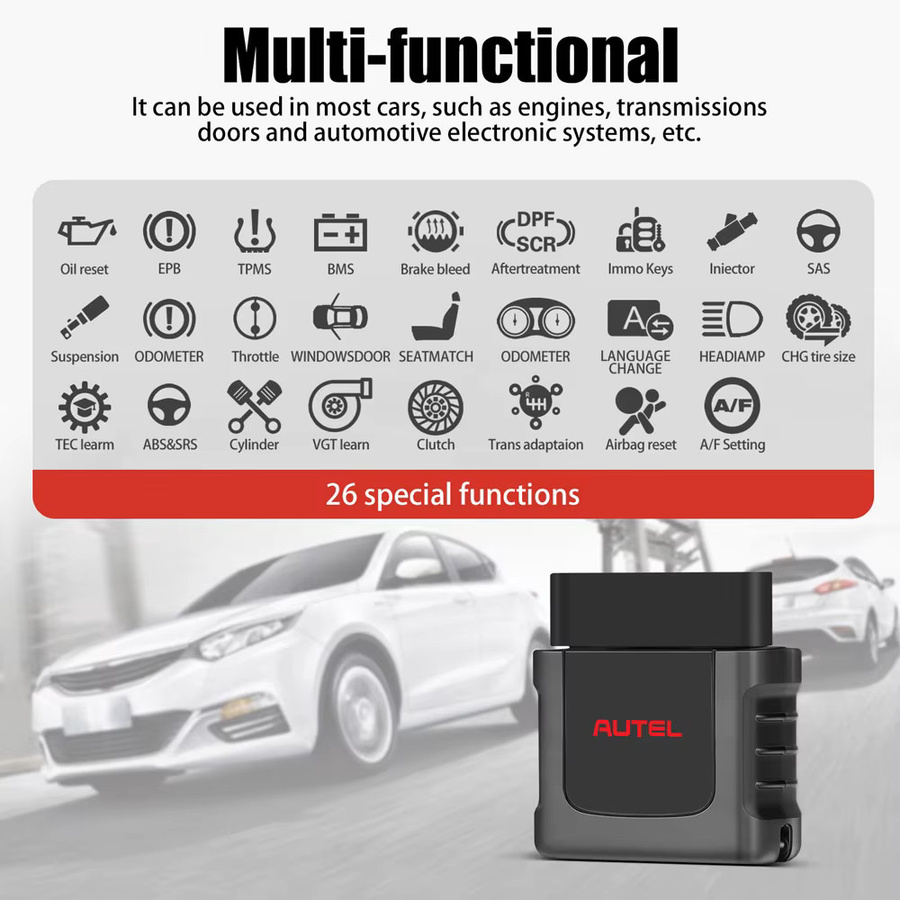 Autel MaxiVCI Mini VCI Bluetooth Fahrzeug Interface Diagnose Werkzeug in Schwarz für MK808BT MK808TS MX808TS MP808TS TS608 MS906S - Bild 3