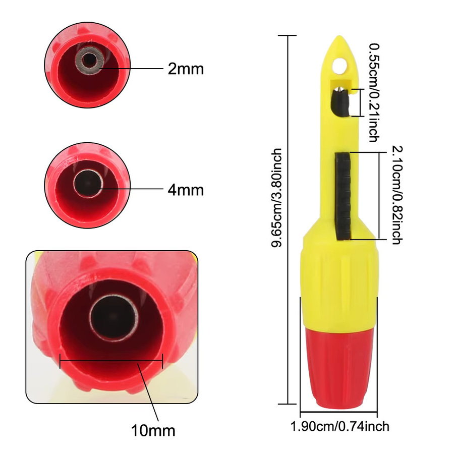 NICEYARD Piercing-Sonde für Multimeter und Voltmeter zur Isolationsprüfung, gelb, 2mm/4mm Buchse - Bild 2