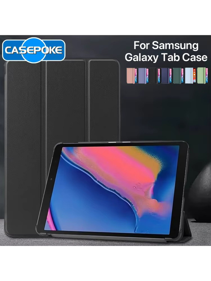 Magnetisches Smart Cover für Samsung Galaxy Tab A9 Plus 11in und Galaxy Tab S6 Lite 12,4in sowie S7 FE S8 S9 Plus, Flip Stand Case aus weichem TPU, Farbe: Grün - Bild 5